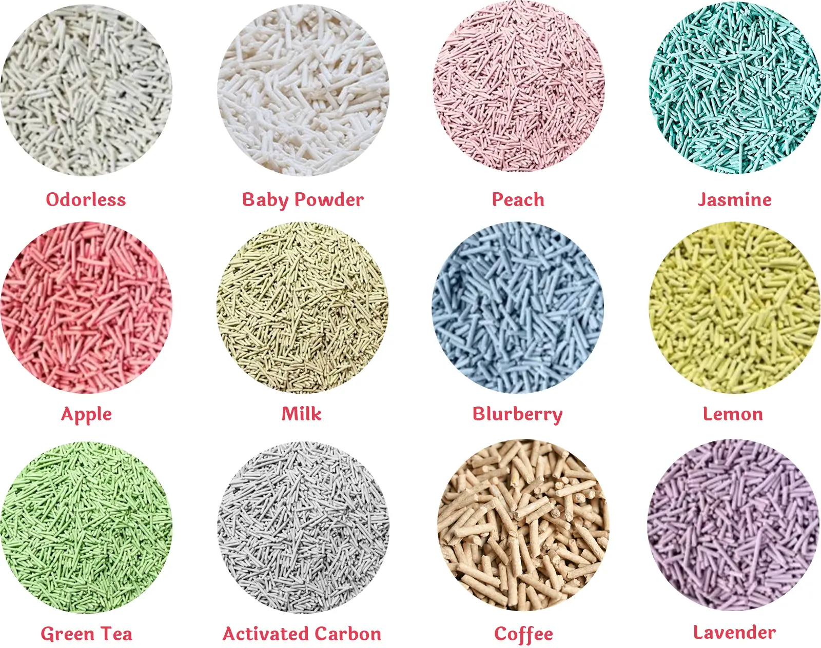 tofu cat litter factory customize color and flavor